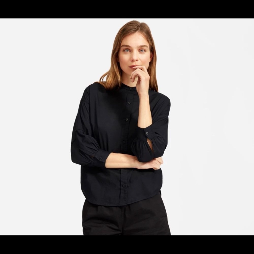 Everlane Collarless Air Shirt
